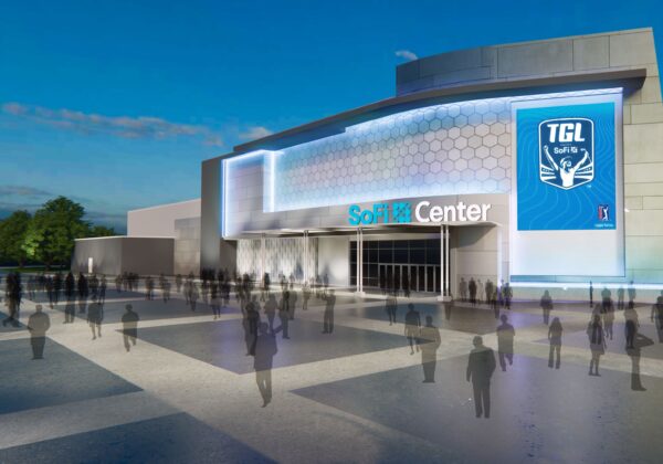 Visualization of the outside of a sports arena