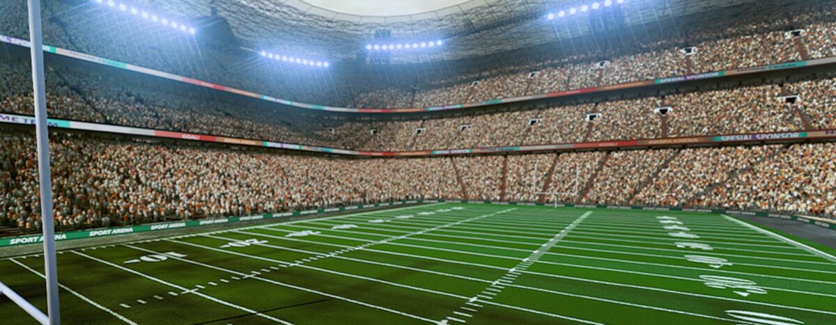 Sold-out football stadium